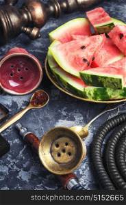 shisha hookah with watermelon