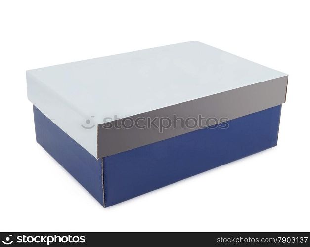 shoe cardboard box isolated on white background, studio shot