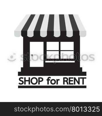 shop for rent icon Illustration design