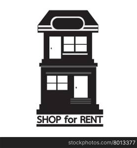shop for rent icon Illustration design