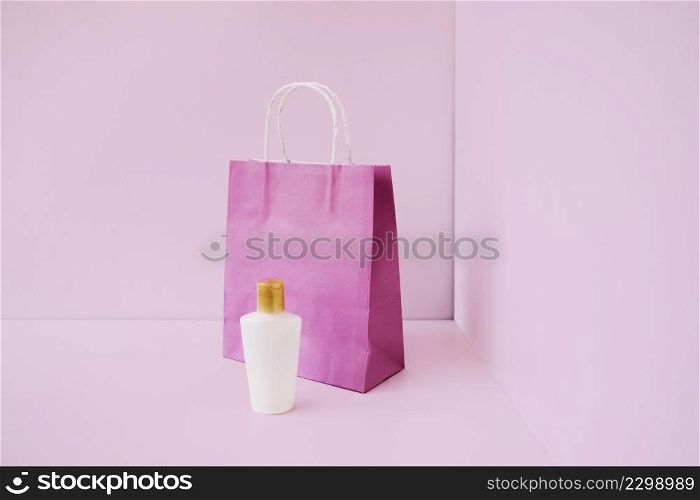 shopping bag beauty plastic bottle