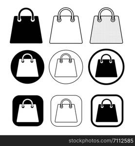 Shopping bag icon Sale package sign