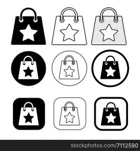 Shopping bag icon Sale package sign