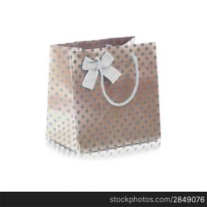 Shopping Bag with bow isolated on white
