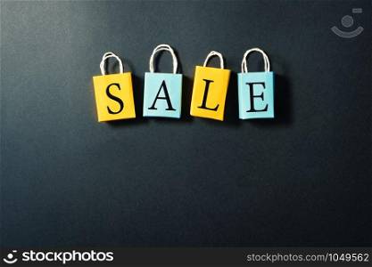 shopping bag with Sale text, year-end sale, 11.11 singles day sale concept