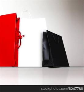 Shopping bags, gifts and presents, holiday shopping lifestyle, spending money concept