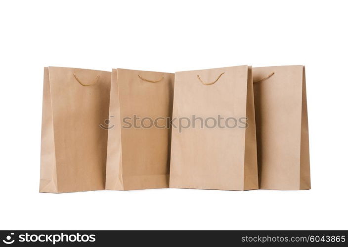 Shopping bags isolated on the white