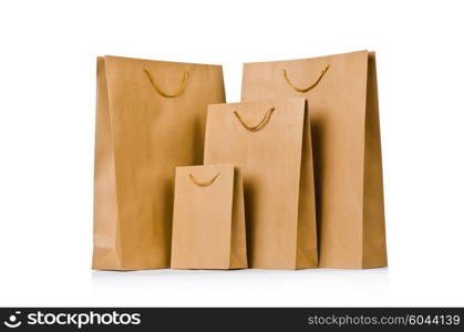 Shopping bags isolated on the white