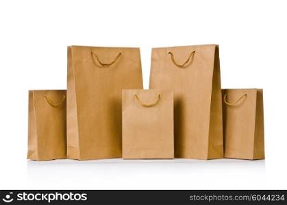 Shopping bags isolated on the white