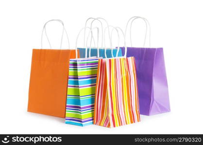 Shopping bags isolated on the white background