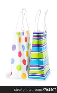 Shopping bags isolated on the white background