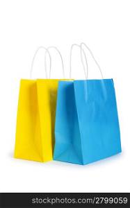 Shopping bags isolated on the white background