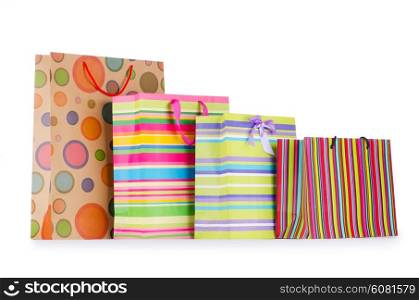 Shopping bags isolated on white