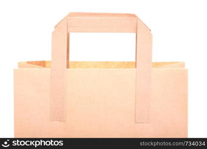 Shopping brown recycle gift bags isolated on white background