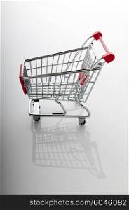 Shopping cart against the background