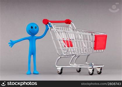 Shopping cart and happy smilies