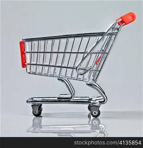 shopping cart on a grey background