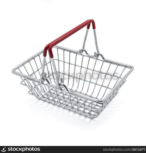 Shopping cart on a white background. Isolated.
