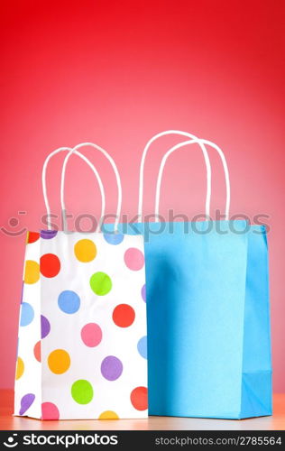 Shopping concept with bags