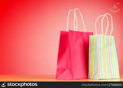 Shopping concept with bags