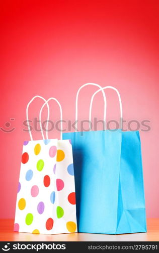 Shopping concept with bags