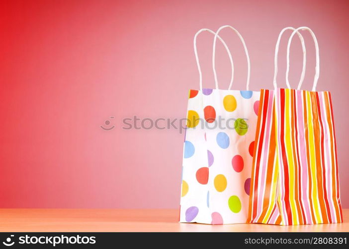 Shopping concept with bags