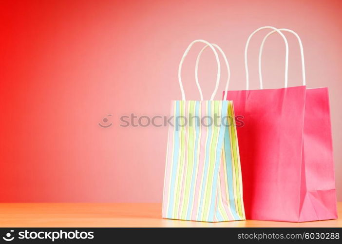 Shopping concept with bags