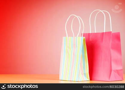 Shopping concept with bags