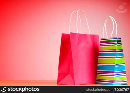 Shopping concept with bags