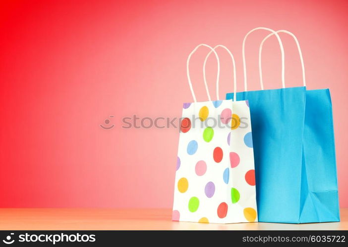 Shopping concept with bags