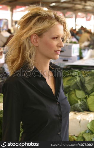 Shopping for fresh produce at a local market.