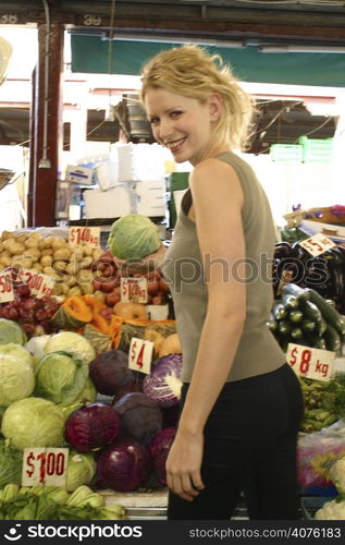 Shopping for fresh produce at a local market.