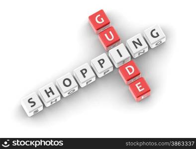 Shopping guide image with hi-res rendered artwork that could be used for any graphic design.. shopping guide