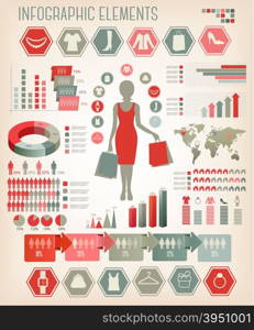 Shopping infographics. Vector.