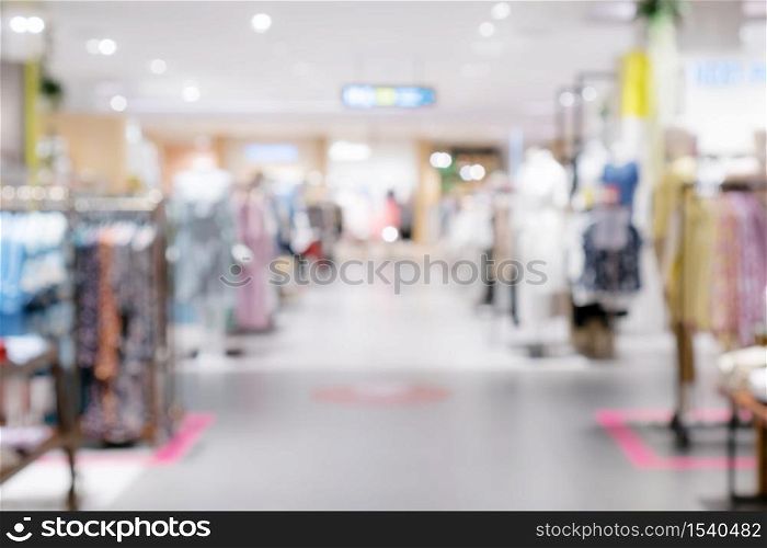 Shopping mall interior abstract blur and defocused background