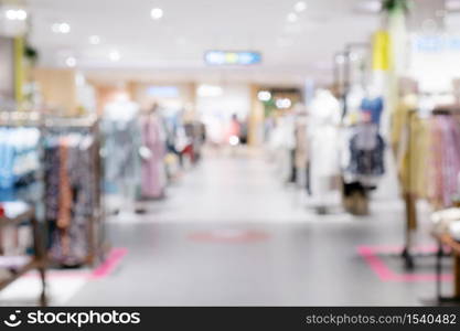 Shopping mall interior abstract blur and defocused background