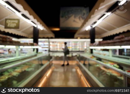 shopping market on blur background