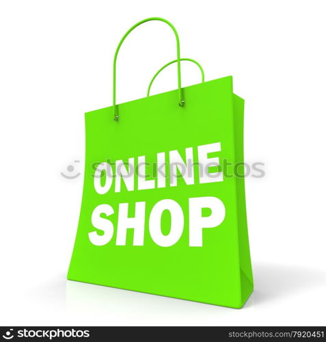 Shopping Online Bag Shows Internet Web Buying