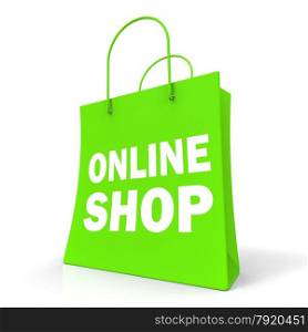 Shopping Online Bag Shows Internet Web Buying