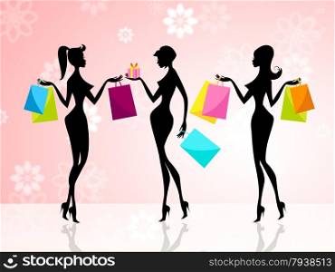 Shopping Shopper Indicating Commercial Activity And Consumer