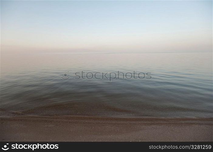 Shoreline of Lake Winnipeg in Gimli, Manitoba, Canada