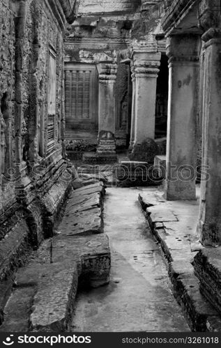 Shot at a temple in Angkor, Cambodia. Angkor temple ruins