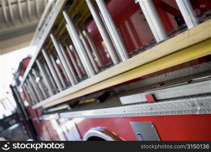 Shot of a fire engine with ladder (depth of field)