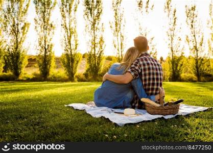 Shot of a happy couple enjoying a day in the park together