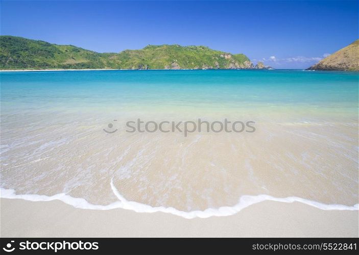 Shot of beach and tropical sea. shot during summer day