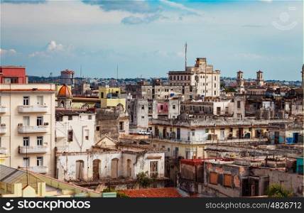 Shot of old Havana city, Cuba