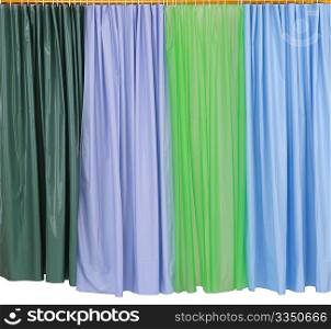Shower curtains.