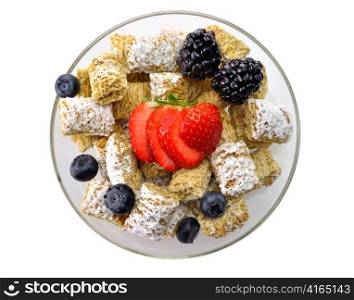 Shredded Wheat Cereal with fruits and berries