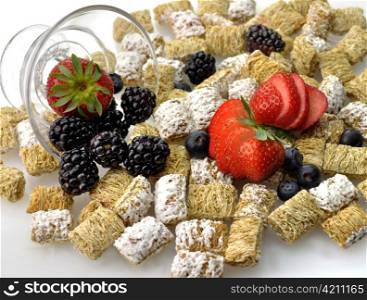 Shredded Wheat Cereal with fruits and berries