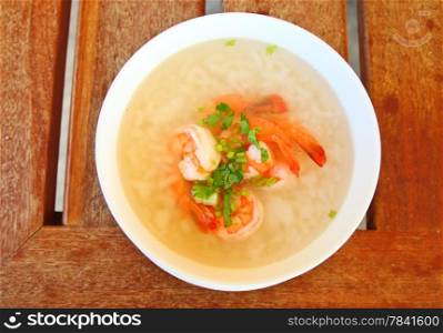 Shrimp and rice soup